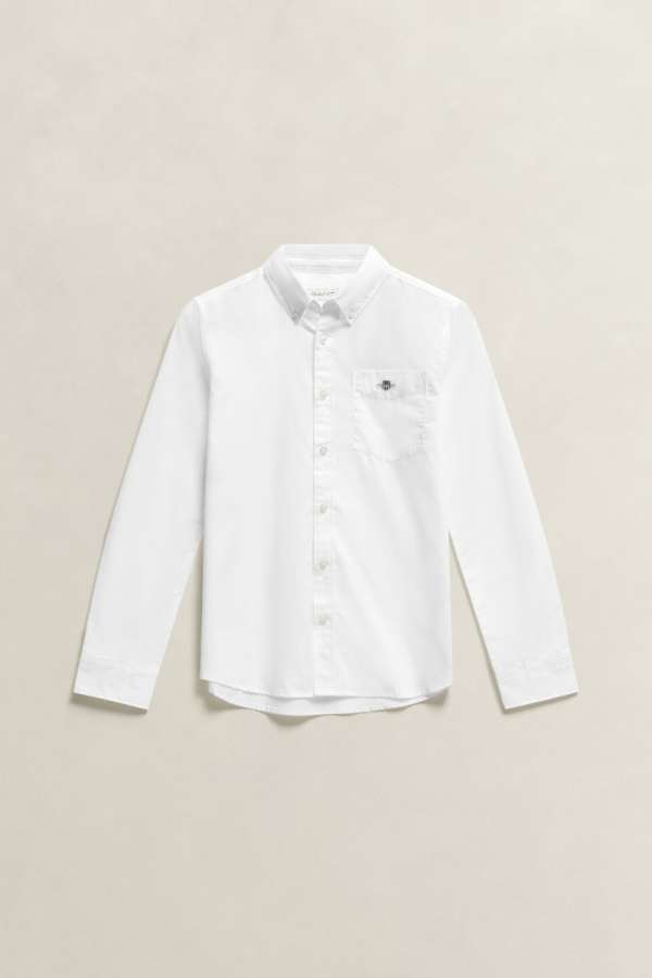 ING GANT SHIELD POPLIN SHIRT WHITE