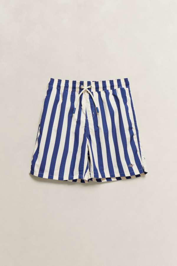 FÜRDŐRUHA GANT BLOCK STRIPE SWIMSHORT VINTAGE BLUE