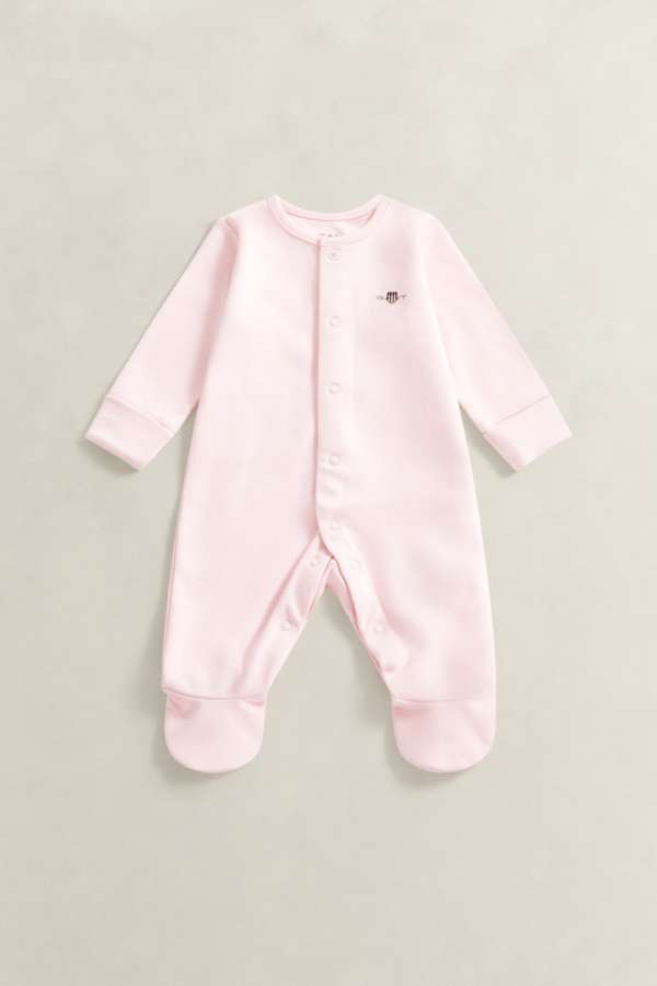 GYEREK SZETT GANT SHIELD LS ROMPER LIGHT PINK