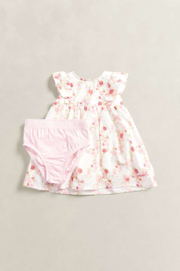 GYEREK SZETT GANT FLORAL DRESS AND BLOOMER SET WHITE