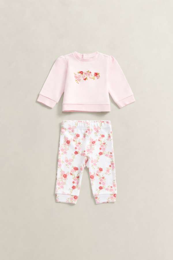 MELEGÍTŐSZETT GANT PUFF SLEEVE SWEAT AND LEGGING SET LIGHT PINK
