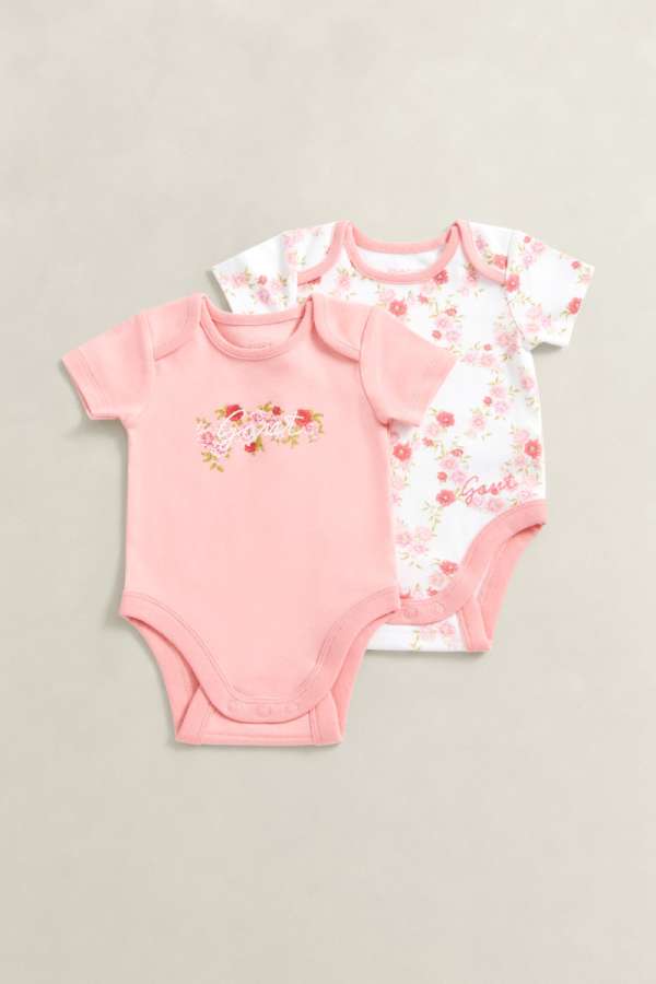 GYEREK SZETT GANT FLORAL SS ROMPERS 2 PK LIGHT PINK