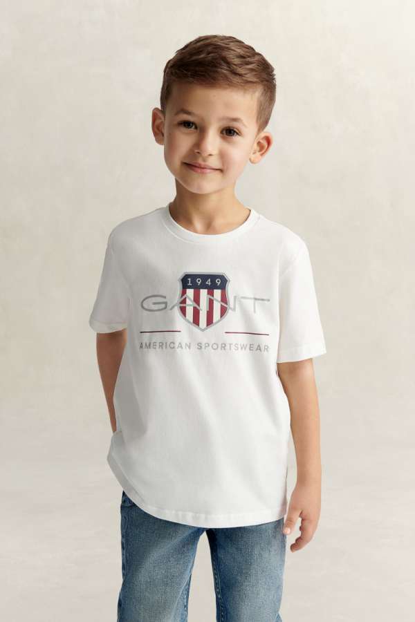 PÓLÓ GANT ARCHIVE SHIELD SS T-SHIRT WHITE