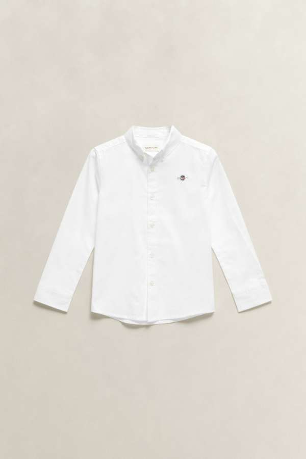 ING GANT SHIELD OXFORD SHIRT WHITE