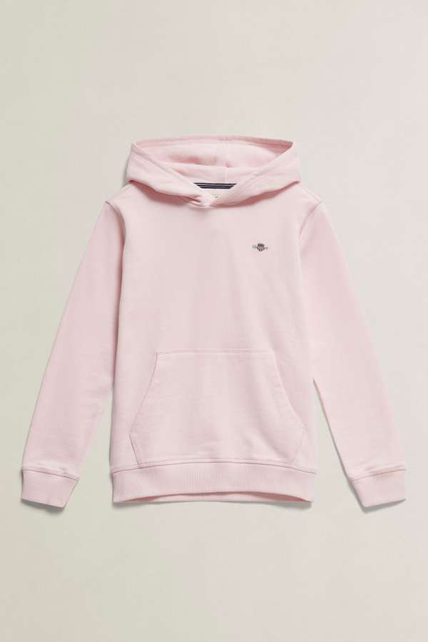 MELEGÍTŐFELSŐ GANT SHIELD HOODIE LIGHT PINK