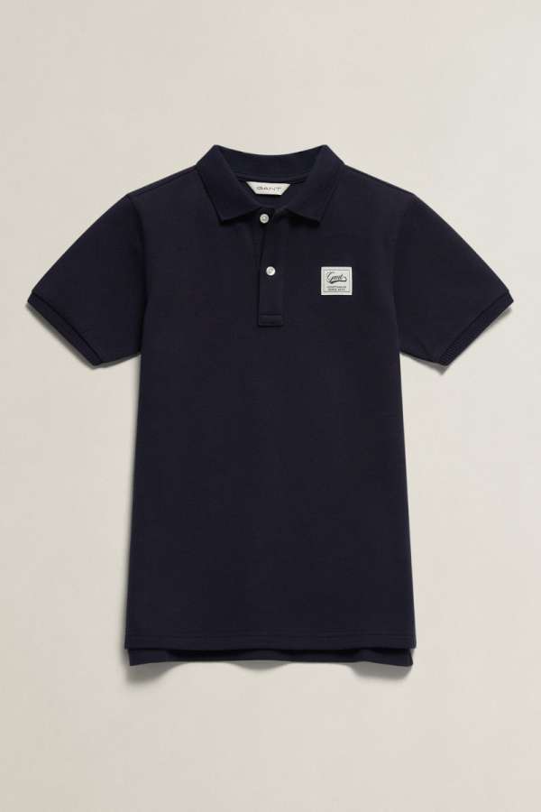 PÓLÓ GANT BADGE SS POLO SHIRT EVENING BLUE