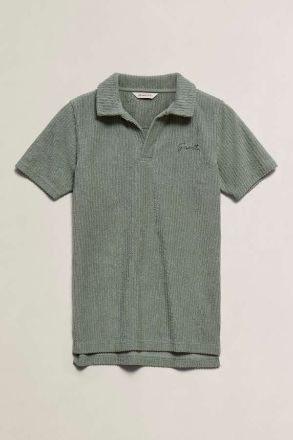 PÓLÓ GANT REVERE COLLAR TOWELLING POLO CERAMIC GREY