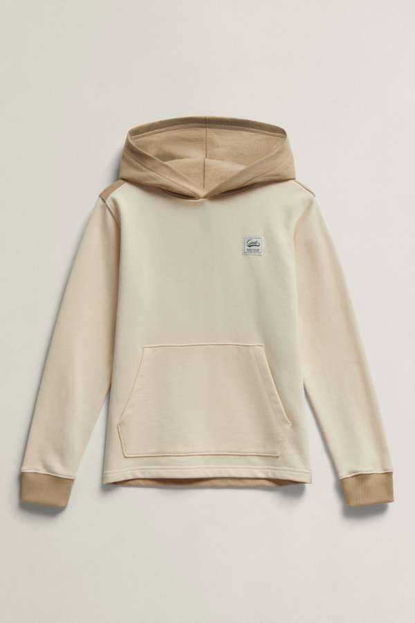 MELEGÍTŐFELSŐ GANT CONTRAST PANEL HOODIE OAT BEIGE