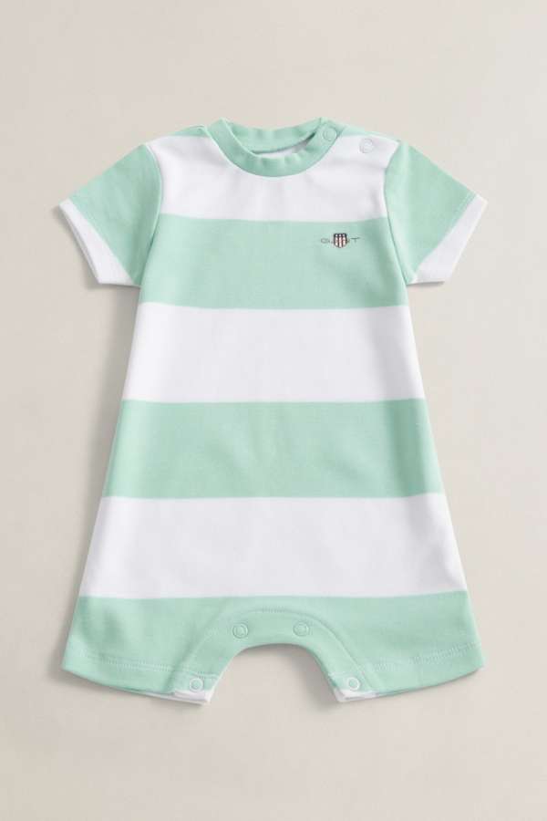 BODY GANT STRIPED SS ROMPER WASHED TURQUOISE