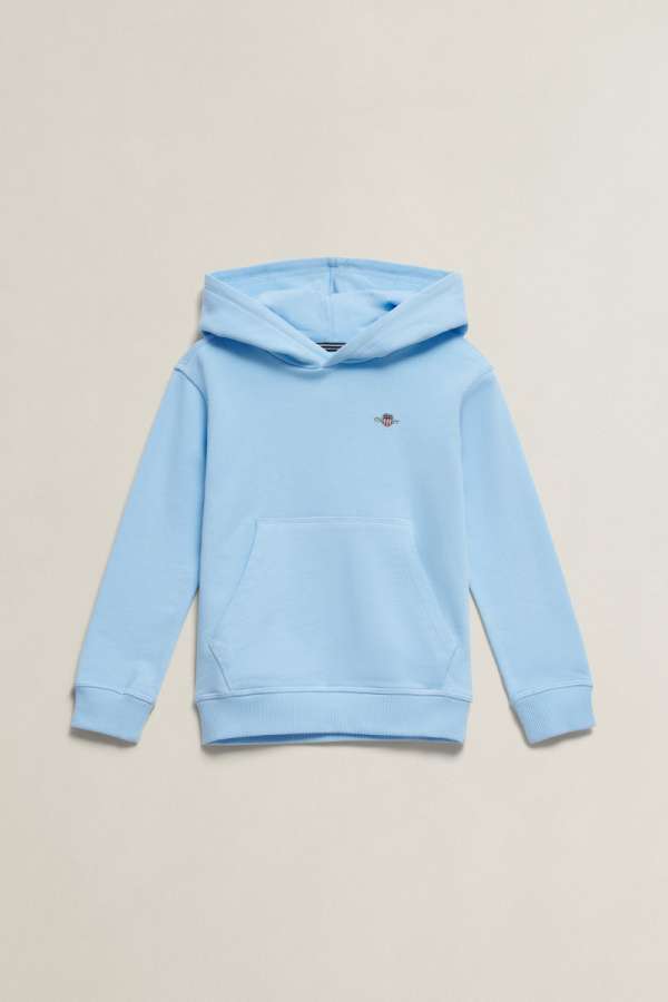MELEGÍTŐFELSŐ GANT SHIELD HOODIE SKY BLUE