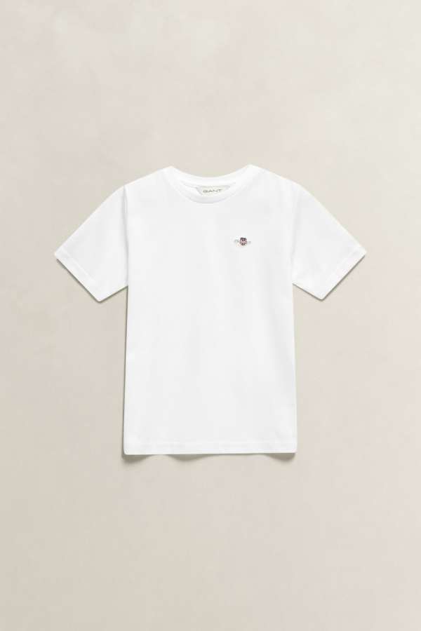 PÓLÓ GANT SHIELD SS T-SHIRT WHITE