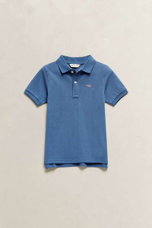 PÓLÓ GANT SHIELD PIQUE SS POLO SHIRT SALTY SEA