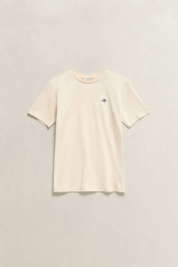 PÓLÓ GANT SHIELD SS T-SHIRT CREAMED WHITE