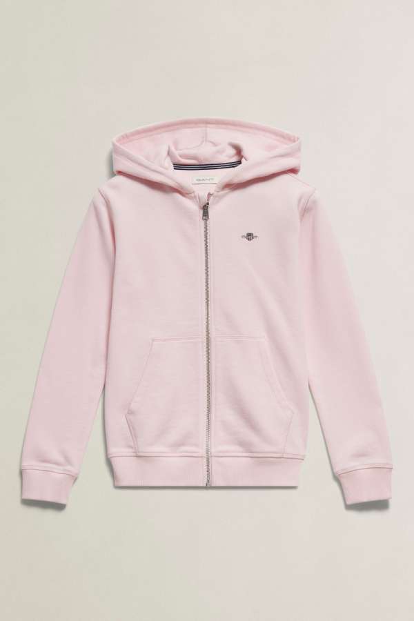 MELEGÍTŐFELSŐ GANT SHIELD FULL ZIP HOODIE LIGHT PINK