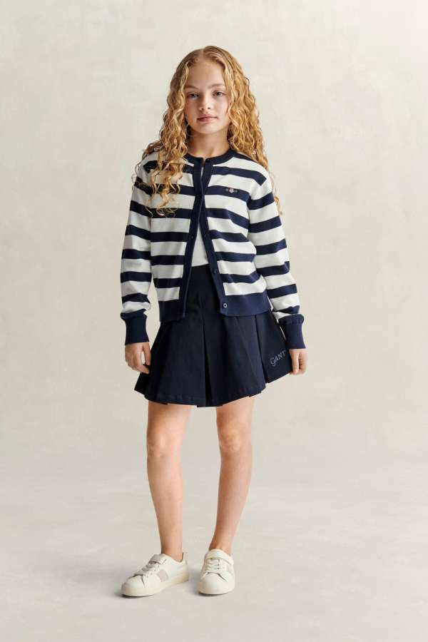 SZOKNYA GANT PLEATED SKIRT EVENING BLUE