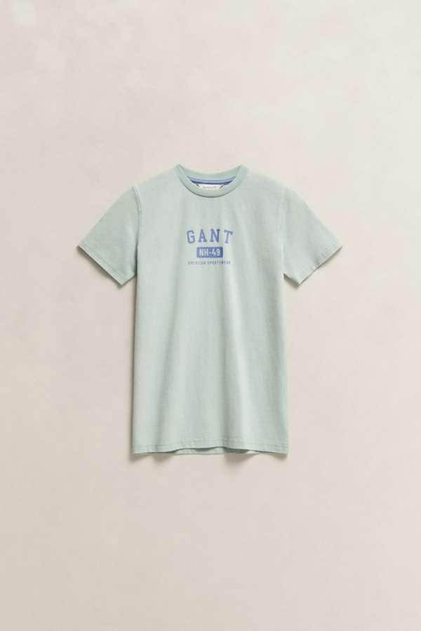 PÓLÓ GANT OCEAN WASH GRAPHIC SS T-SHIRT WASHED TURQUOISE