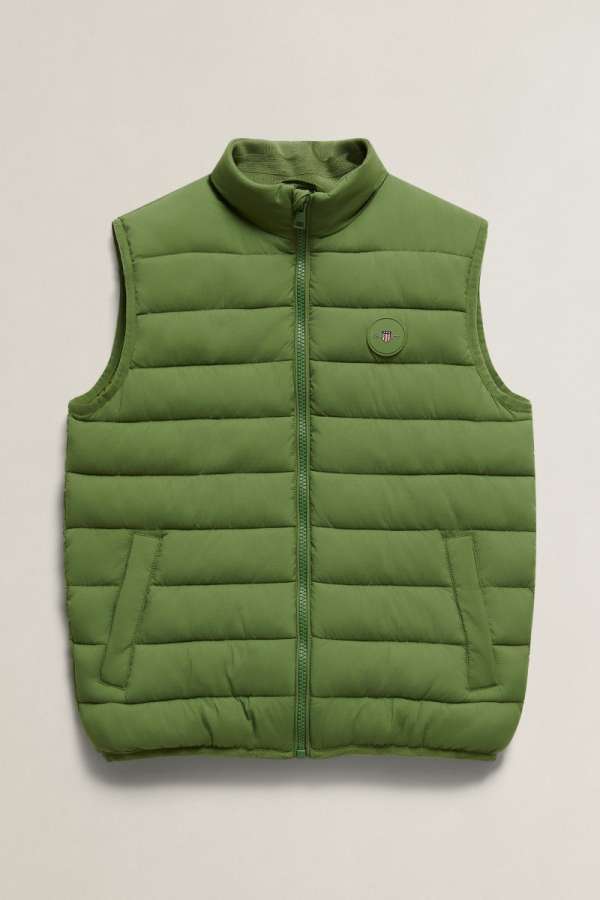 MELLÉNY GANT LIGHTWEIGHT QUILTED VEST HERB GREEN