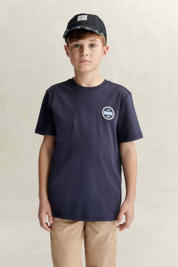 PÓLÓ GANT NEW HAVEN GRAPHIC SS T-SHIRT EVENING BLUE