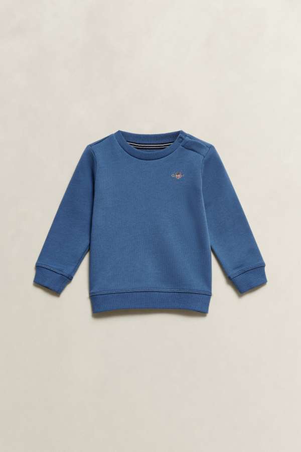 MELEGÍTŐFELSŐ GANT SHIELD CREW NECK SWEATSHIRT SALTY SEA