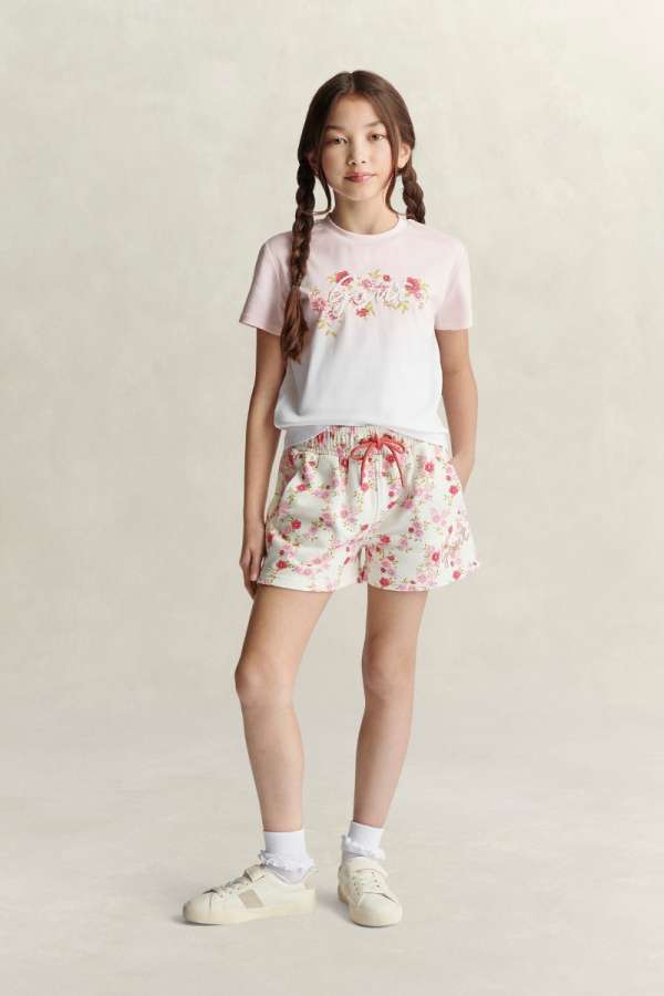 TRÉNINGRUHA RÖVIDNADRÁG GANT FLORAL PRINT SWEAT SHORT CREAM