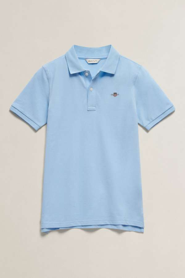 PULÓVER GANT SHIELD KNITTED SS POLO SKY BLUE