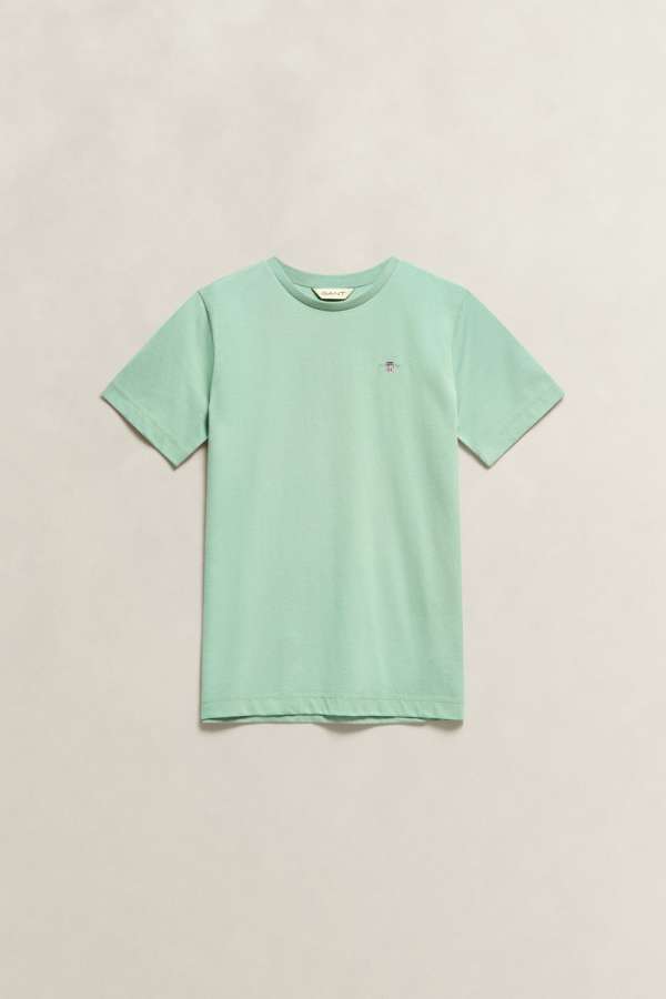 PÓLÓ GANT SHIELD SS T-SHIRT WASHED TURQUOISE