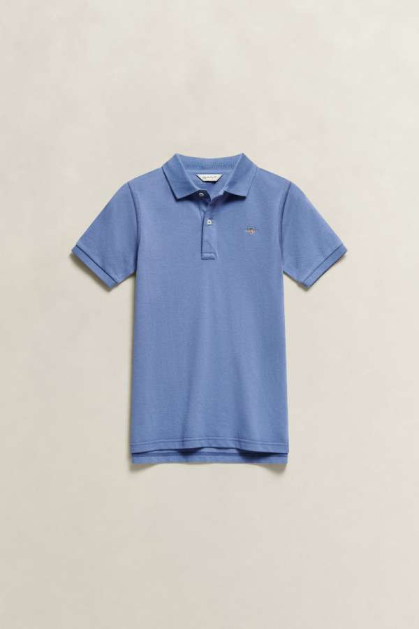 PÓLÓ GANT SHIELD PIQUE SS POLO SHIRT FADED DENIM