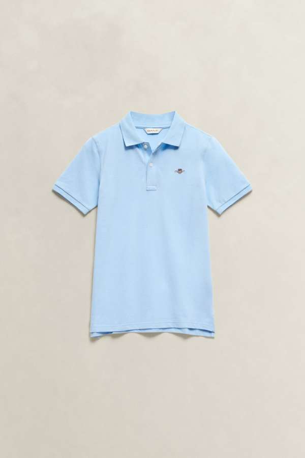 PÓLÓ GANT SHIELD PIQUE SS POLO SHIRT SKY BLUE