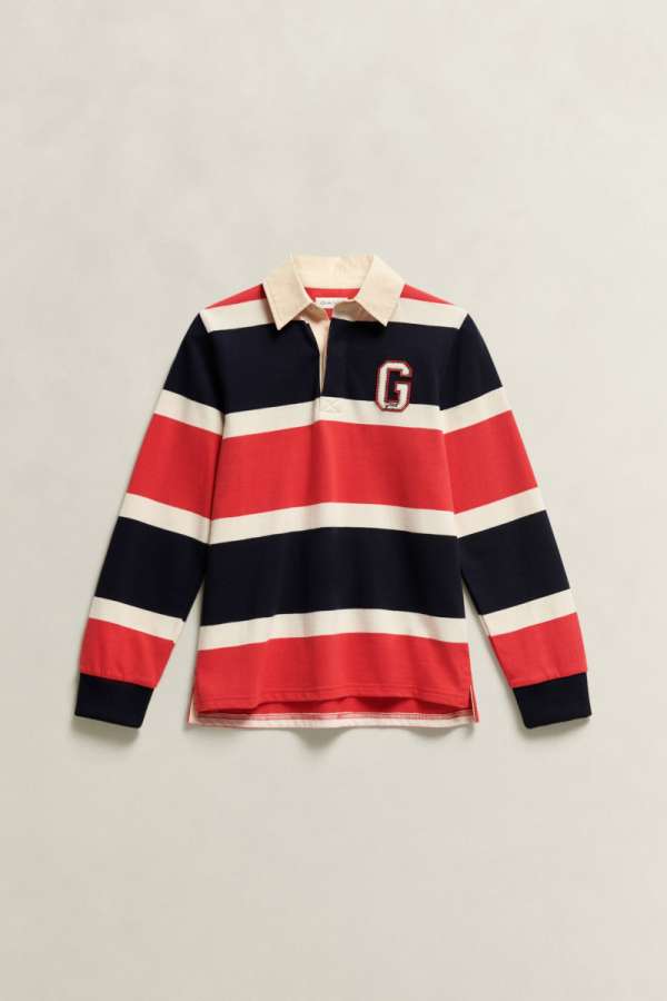 PÓLÓ GANT COLLEGIATE LS RUGBY POLO SHIRT EVENING BLUE