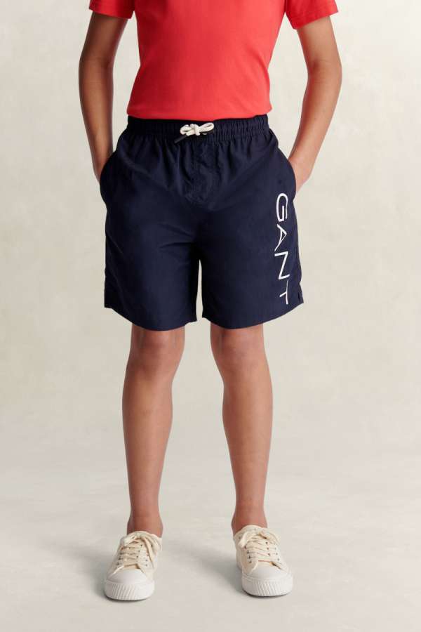 FÜRDŐRUHA GANT LOGO SWIMSHORT EVENING BLUE