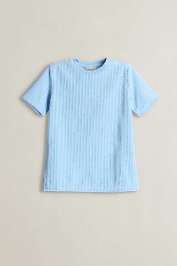 PÓLÓ GANT TOWELLING CHAIN STITCH SS T-SHIRT SKY BLUE