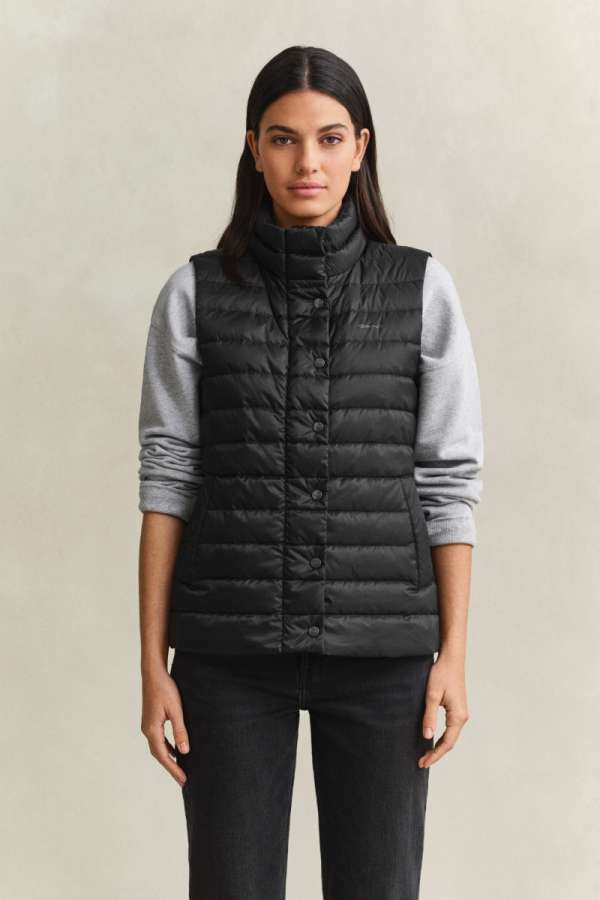 MELLÉNY GANT LIGHT DOWN VEST BLACK