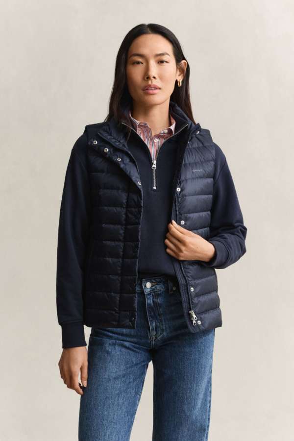 MELLÉNY GANT LIGHT DOWN VEST EVENING BLUE