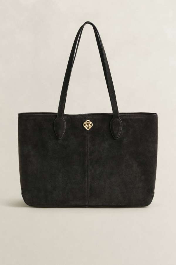 TÁSKA GANT SUEDE TOTE BAG DEEP BROWN