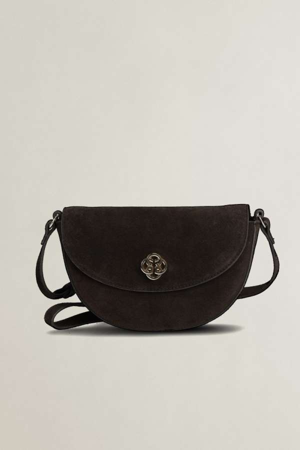 RETIKÜL GANT SUEDE SHOULDER BAG DEEP BROWN