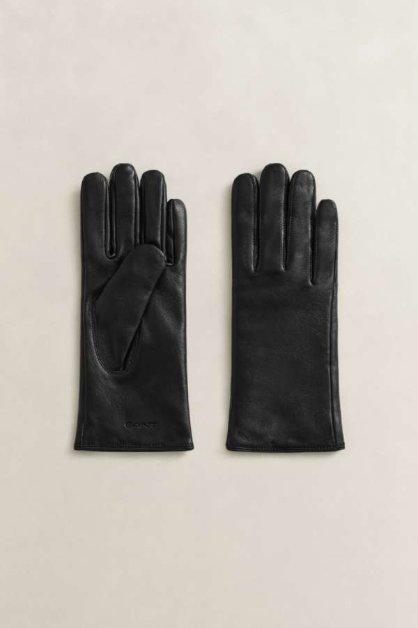 KEZTYŰ GANT CAHMERE LINED LEATHER GLOVE BLACK