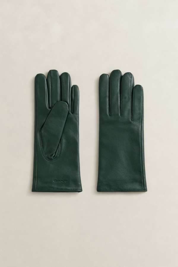 KEZTYŰ GANT CAHMERE LINED LEATHER GLOVE MOY GREEN