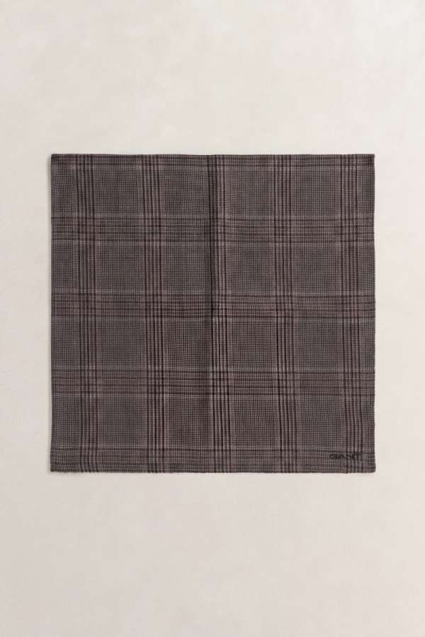 ZSEBKENDŐ GANT GLENCHECK POCKET SQUARE LIGHT TAUPE