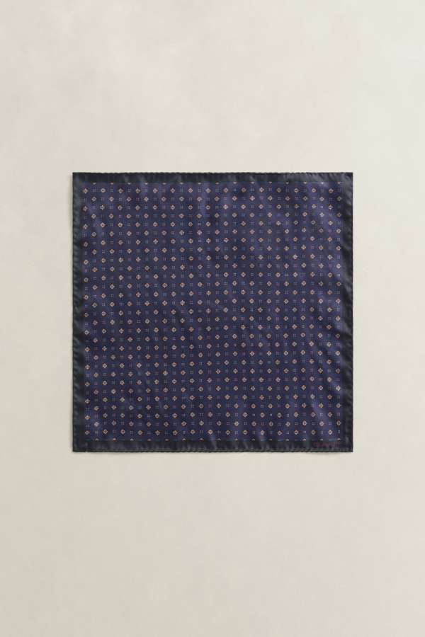 ZSEBKENDŐ GANT PRINTED POCKET SQUARE CLASSIC BLUE