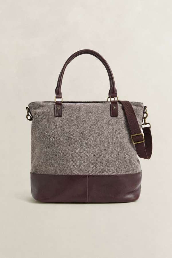 TÁSKA GANT WOOL TOTE BAG MIST TAUPE