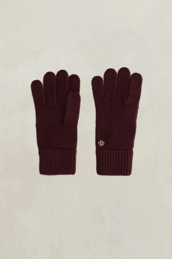 KESZTYŰ GANT WOOL GLOVES DARKENED WINE
