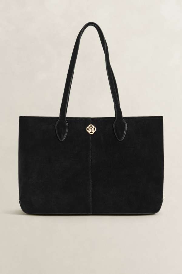 TÁSKA GANT SUEDE TOTE BAG BLACK