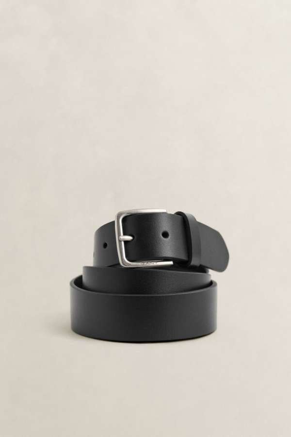 ÖV GANT LEATHER BELT BLACK