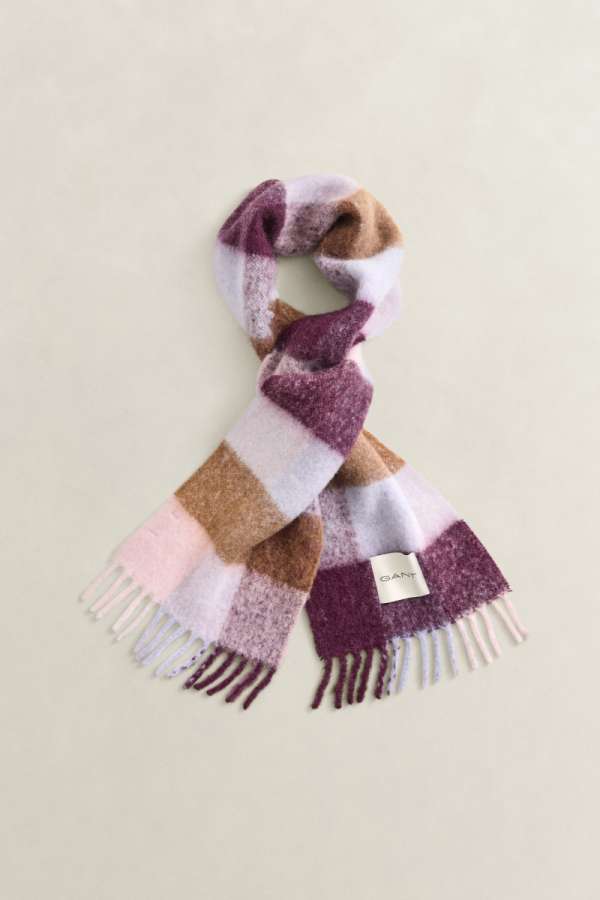 SÁL GANT ALPACA CHECK WOOL SCARF MULTICOLOR