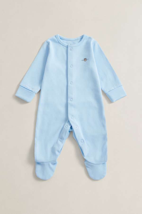 OVERÁL GANT 2 PACK LS ROMPER SET SKY BLUE
