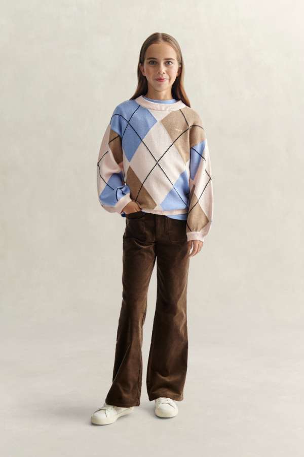 NADRÁG GANT CORDUROY TROUSER SHADOW BROWN