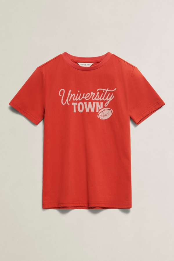 PÓLÓ GANT UNIVERSITY TOWN SS T-SHIRT MAPLE FIRE