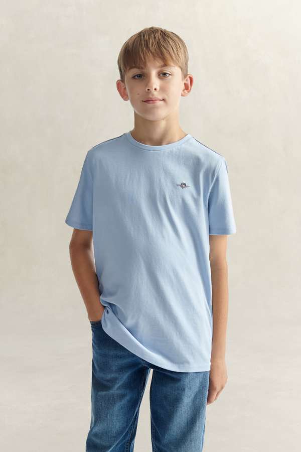 PÓLÓ GANT SHIELD SS T-SHIRT MUTED BLUE