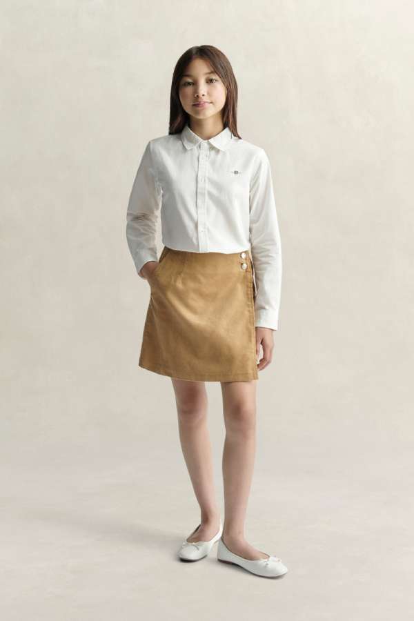 SZOKNYA GANT TARTAN HOLIDAY SKIRT DARK KHAKI