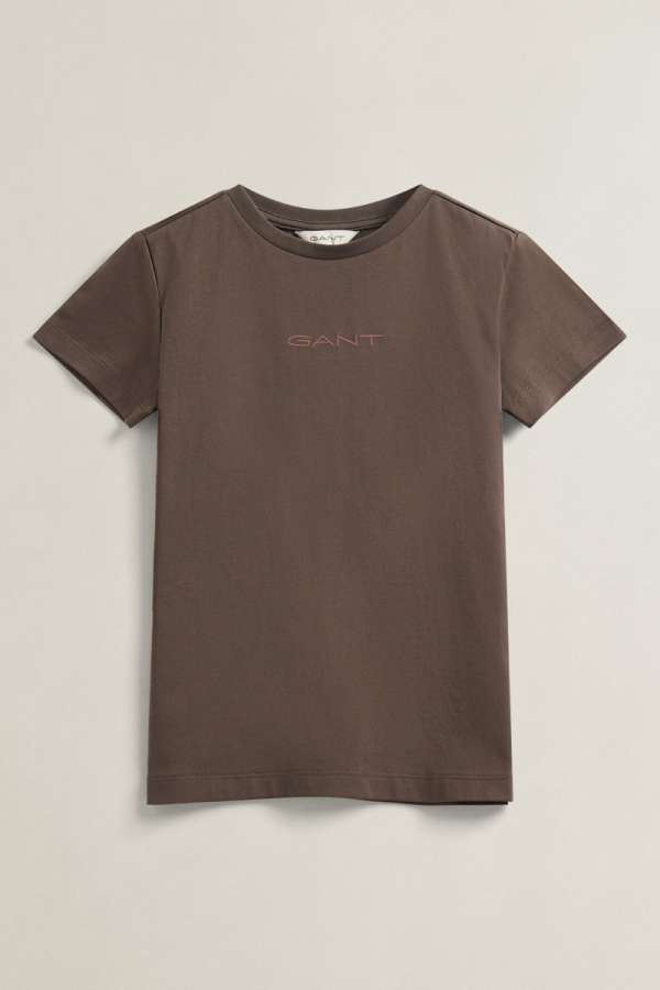 PÓLÓ GANT SS T-SHIRT SHADOW BROWN